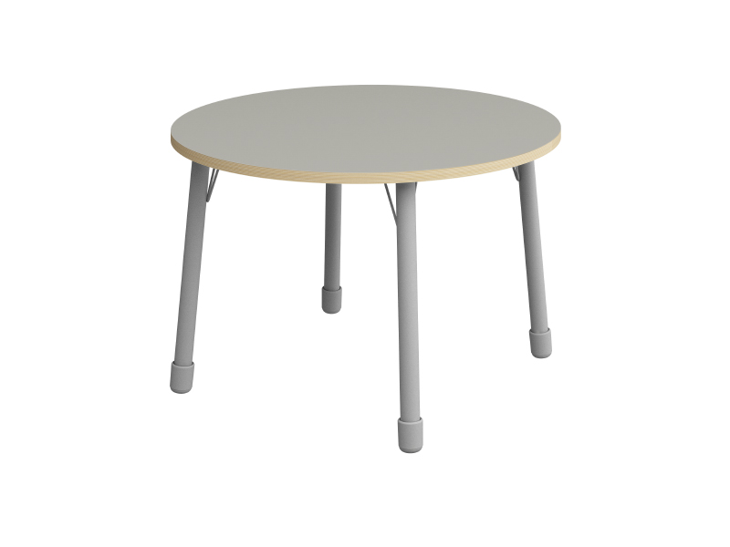 Height-adjustable table circle - Gray - Dimension: ø 100 cm, Height adjustable: 1-3