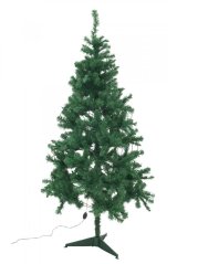 Umělý vánoční stromek s LED bílými žárovkami, 210 cm - DOPRODEJ