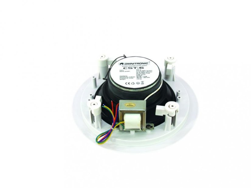 Omnitronic CST-6, 100V podhľadový reproduktor, 30W, biely