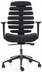 kancelářská židle FISH BONES černý plast, 26-60 černá, 3D područky
