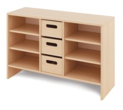Cabinet M + large cardboard containers - CLASSICAL
