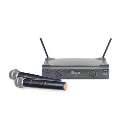 Stagg SUW 50 MM FH, UHF mikrofónny set 2 kanálový, 2x ručný mikrofón