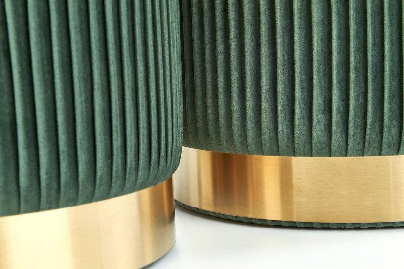 Set of stools MONTY (Dark green / Gold)