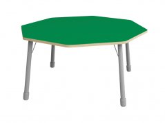Výškově stavitelný stůl osmiúhelník - Zelená