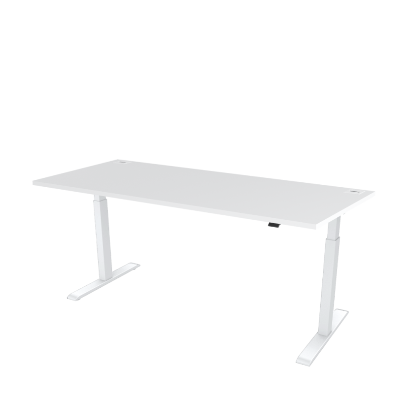 Height adjustable desk OFYS - white (70 x 160 cm) - Frame color: Black