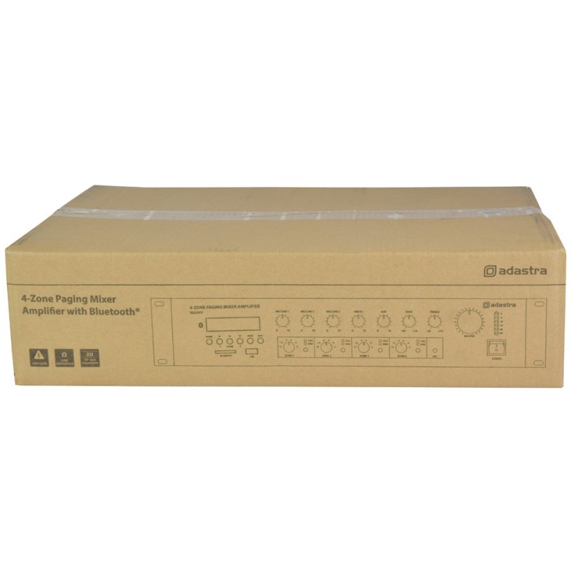 Adastra RM244V, 100V mixážní 4-zónový zesilovač, 240W, BT, MP3, FM