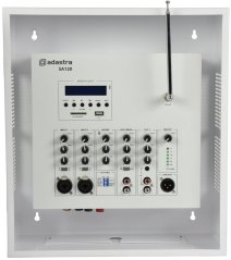 Adastra SA 120, nástenný 100V zosilňovač s UHF mikrofónom a prehrávačom médií