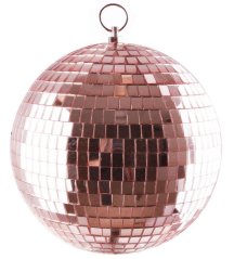 Zrkadlová guľa 20 cm, ružová