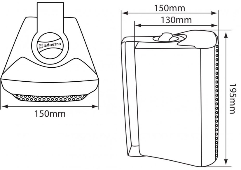 Adastra BC4V, 100V nástěnný 4" reprobox, 35W, černý