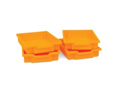 Plastové boxy malé  - oranžová - 4 ks