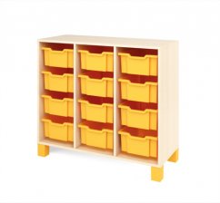 Skříň s 12 boxy oranžová FRESH (modul 9)