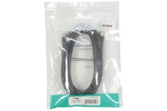 AV:link kábel RG6 koaxiálny 2x F konektor samec, 75 Ohm, 2m