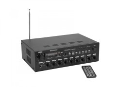 Omnitronic CPZ-120P PA, 100V 4-zónový mixážny zosilňovač, 120W, BT/MP3/FM