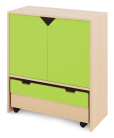 Cabinet L + doors and chest - CLASSICAL - Barva: Zelená