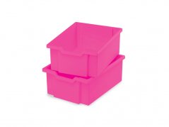 Plastove boxy veľké - ružová - 2 ks