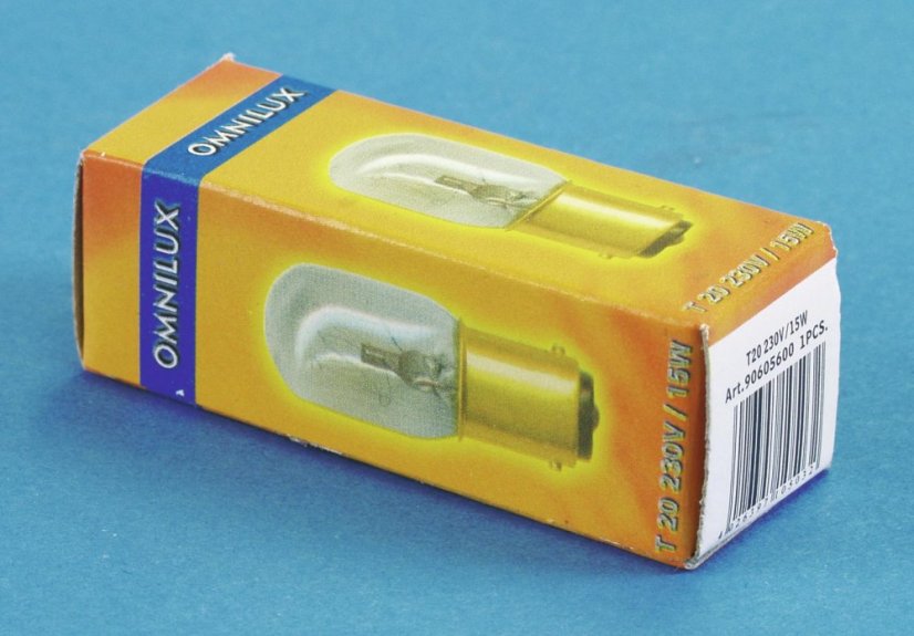 OMNILUX T20 230V/15W BA 15d 1000h