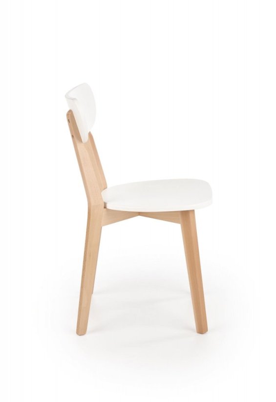 Židle- BUGGI- Přírodní /Bílá