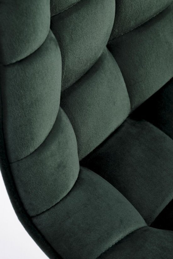 Barová stolička- H120- Zlatá/ Tmavo zelená