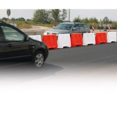 Cestná bariéra 1m - červená