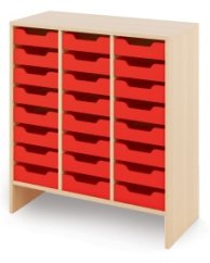 Medium cabinet with small cardboard containers KLASIKO