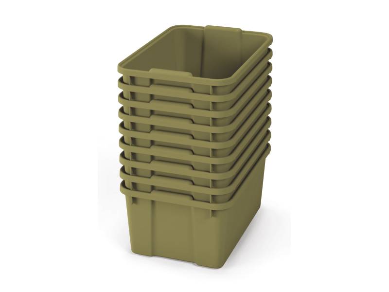 Velké plastové boxy - OPTIMA - Světle zelené (9 ks.)