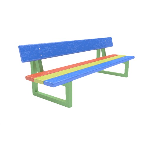 Detská vonkajšia lavička TERES - Prevedenie: Pätky dlhé (zabetónovanie), Rozmer: 175 cm