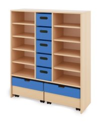 Skriňa XL + veľké drevené kontajnery a truhlice - CLASSICAL
