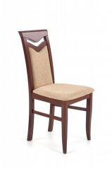 Židle- CITRONE- Tmavý ořech/ Béžová