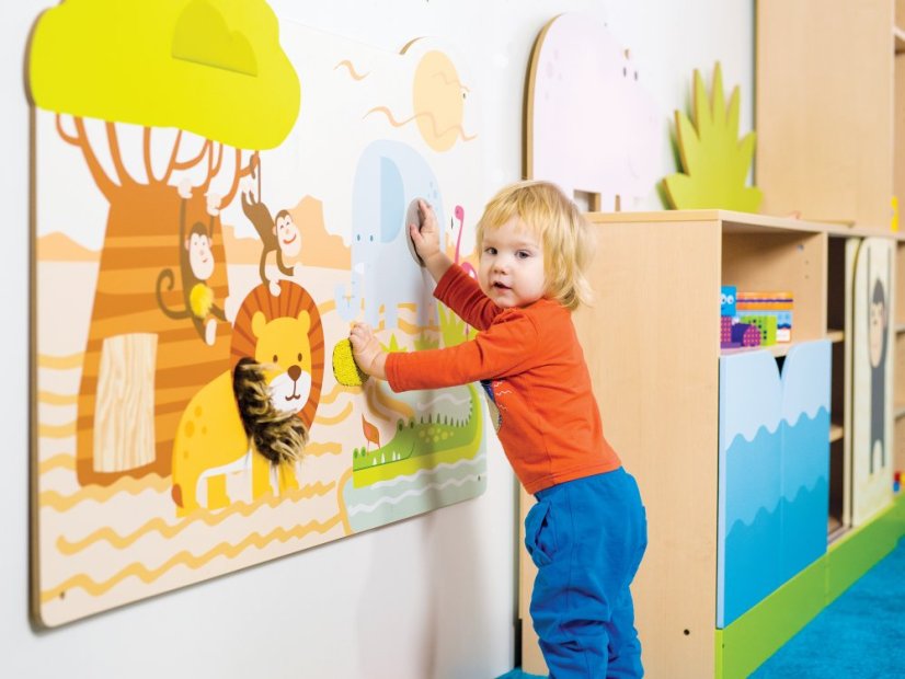 Nástěnná smyslová deska SAFARI (120 cm)