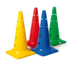 Colorful high cones with holes (4 pcs)