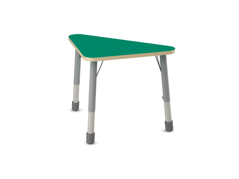 Height-adjustable triangle table - Green - Height adjustable: 1-3