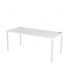 Kancelářský stůl s bílou deskou OFYS U (rozměr 80 x 140 cm)