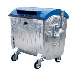 Kontajner žiarovo zinkovaný kovový 1100l - papier