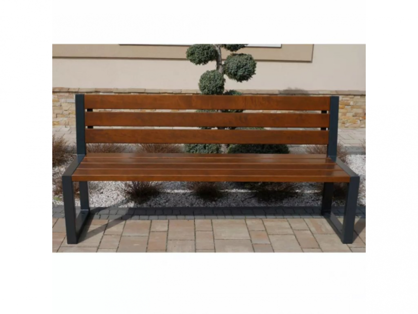 Garden bench TRENDY (Alder) - Shade: Nut