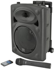 QTX QR8PA, mobilný 8" zvukový systém BT/USB/SD/FM/UHF/TWS, 50W