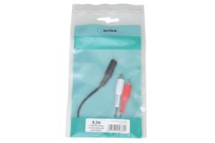 AV:link redukcia 2x RCA samec - 1x Jack 3.5mm stereo samica, 0.2 m