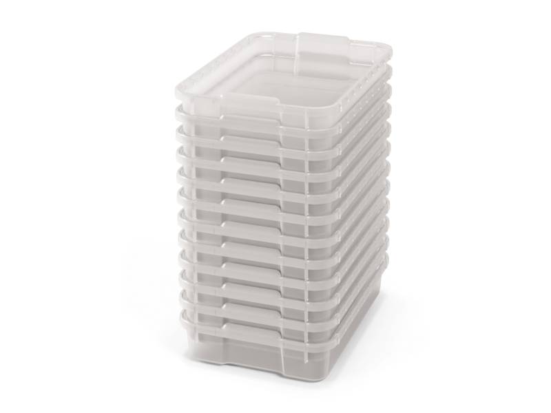 Malé plastové boxy- OPTIMA- Transparentní (12 ks.)