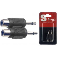 Stagg AC-CFJMH, adaptér RCA samica - mini jack, 2 ks