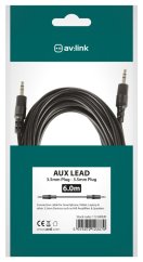 AV:link kábel 1x Jack 3.5mm stereo samec - 1x Jack 3.5mm stereo samec, 6 m