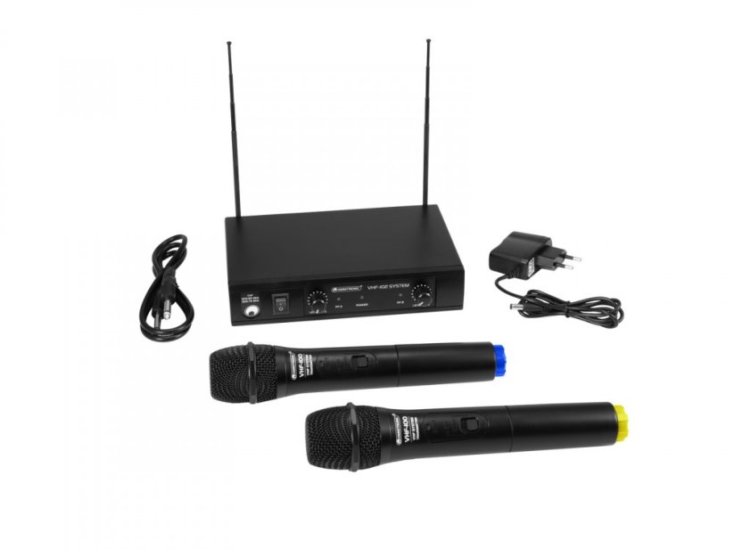 Omnitronic VHF-102, 2-kanálový bezdrátový mikrofonní set 214.35/201.60 MHz