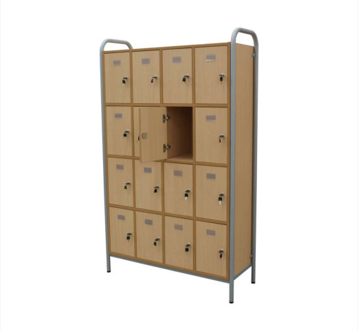 Skříň s 16 boxy - dvířka