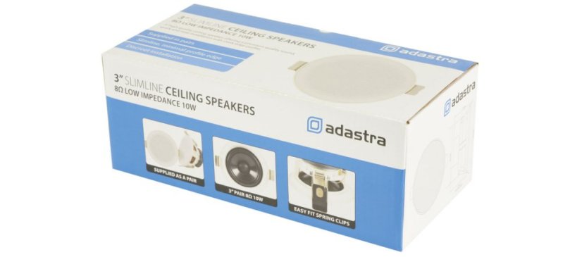 Adastra SL3, podhledový 3" reproduktor Slimline, 10W, bílý, cena / pár