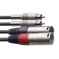 Stagg STC1,5CMXM Dvojitý kabel, 1.5m
