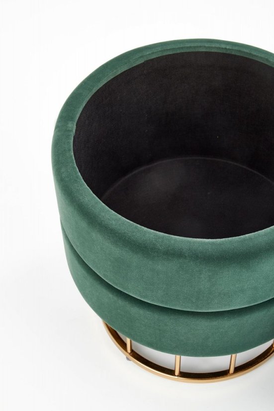 Stool MINTY (Dark green / gold)