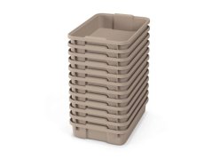 Malé plastové boxy - OPTIMA - Béžové (12 ks.)