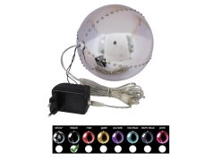 Sněhové LED koule, 15 cm, černá, 1 ks