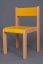 Dětská barevná židle NELA žlutá (sedák + opěrák) 30 cm
