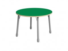 Výškovo nastaviteľný stôl kruh - Zelená