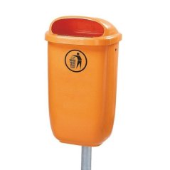 Plastový odpadkový kôš 50 l – oranžový