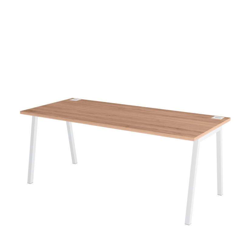 Kancelářský stůl s deskou jantarový dub OFYS A (rozměr 80 x 160 cm) - Barva podnože: Šedá